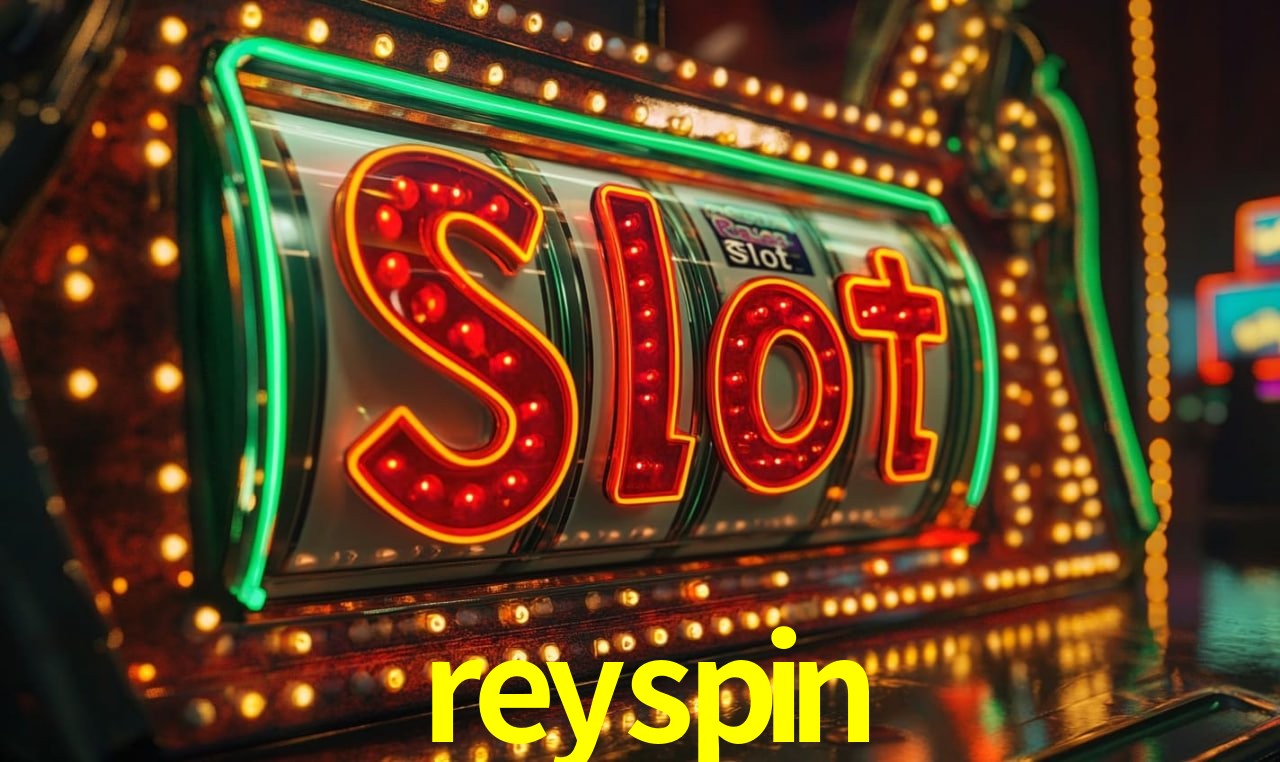 Escena dinámica inspirada en casino con iluminación reyspin, cartas, fichas e íconos de juegos digitales en un espacio moderno de juegos.